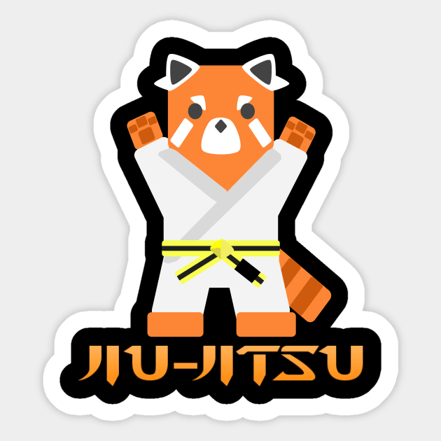 Jiu Jitsu Panda -Yellow Black Belt- Sticker by TheConcernedPanda